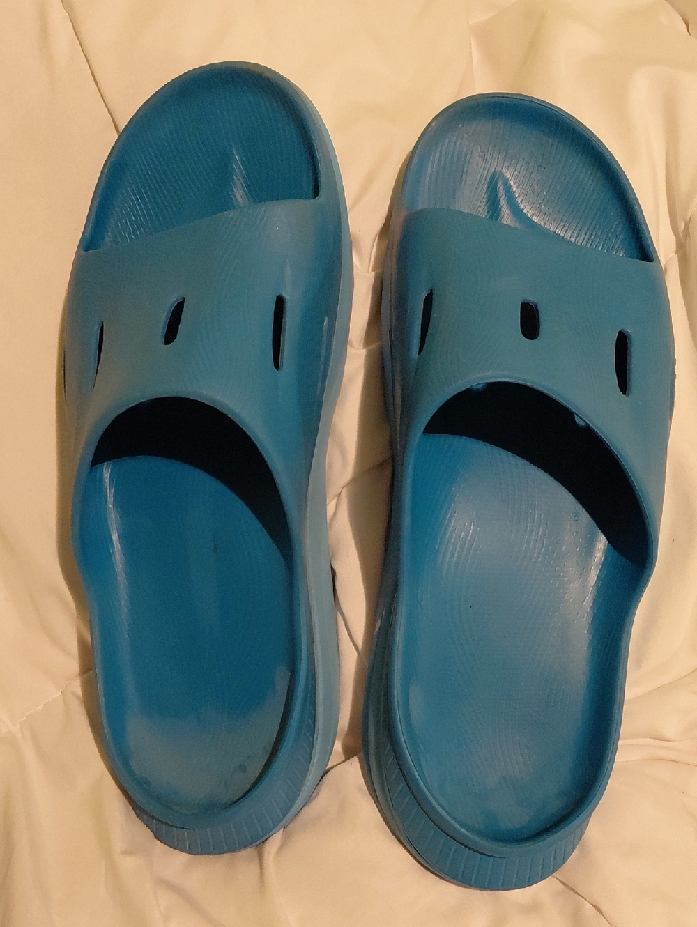 Hoka Teal Slip-On Foam Sandals